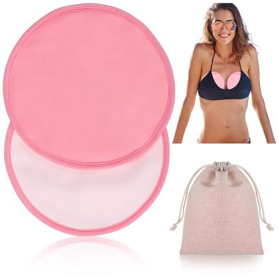 COLLBATH 2Pcs Reusable Castor Oil Breast Pads Soft Organic Wraps for Sleep Relief Stylish Design with Storage Bag Durable and Gentle Skin