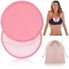 COLLBATH 2Pcs Reusable Castor Oil Breast Pads Soft Organic Wraps for Sleep Relief Stylish Design with Storage Bag Durable and Gentle Skin view 1