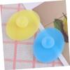 DECORNIJIA 2pcs Silicone Face Brush Set for Gentle Cleansing and Exfoliation Handheld Facial Scrubber for Women and Babies Small Sky Blue and Light Yellow view 4