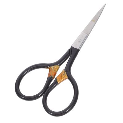 SAFIGLE Eyebrow & Nose Hair Scissor: Stainless Steel Fine Precision Grooming Scissors with Vintage Style - Pointed Tip Precision Cutter