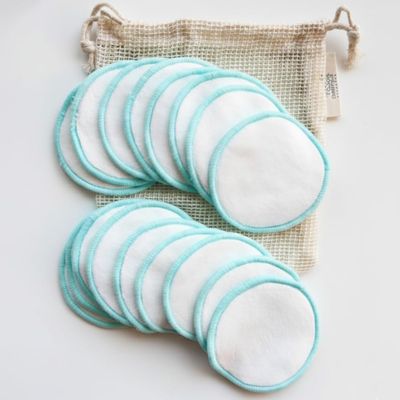 Alaska Glacial Reusable Bamboo Makeup Remover Pads with Laundry Bag | Ultra Soft, Gentle on Skin | Washable Cotton Rounds for Face Cleansing  16 Pack