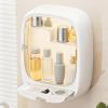 Acshio Bathroom Wall Organizer for Vanity, Wall Mount Dustproof Cosmetics Makeup Storage Holder with Drawer, Multifunctional Hair Accessories Skincare Storage Box for Bathroom view 1