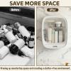 Acshio Bathroom Wall Organizer for Vanity, Wall Mount Dustproof Cosmetics Makeup Storage Holder with Drawer, Multifunctional Hair Accessories Skincare Storage Box for Bathroom view 4