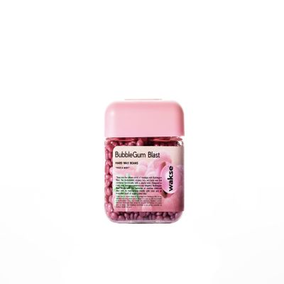 wakse Mini Bubble Gum Blast Hard Wax Beans, 4.8oz, Pink, For Face and Body Hair Removal
