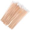 FOMIYES 100pcs Long Wooden Cotton Swabs with Single Tips Disposable Cotton Sticks for Cleaning Makeup and Industrial Use for Versatile Applications view 1