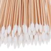 FOMIYES 100pcs Long Wooden Cotton Swabs with Single Tips Disposable Cotton Sticks for Cleaning Makeup and Industrial Use for Versatile Applications view 3