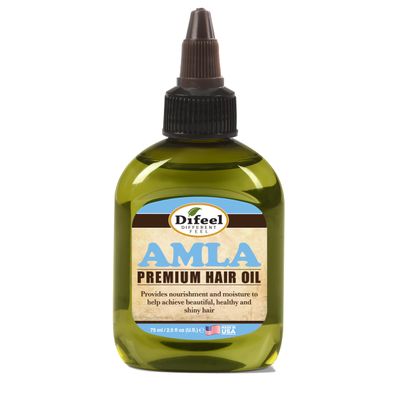 Difeel Amla Premium Hair Oil - Travel Size 2.5 Ounces -Amla Oil for Hair Growth, Strengthens Hair, Reduces Breakage and Supports Natural Growth