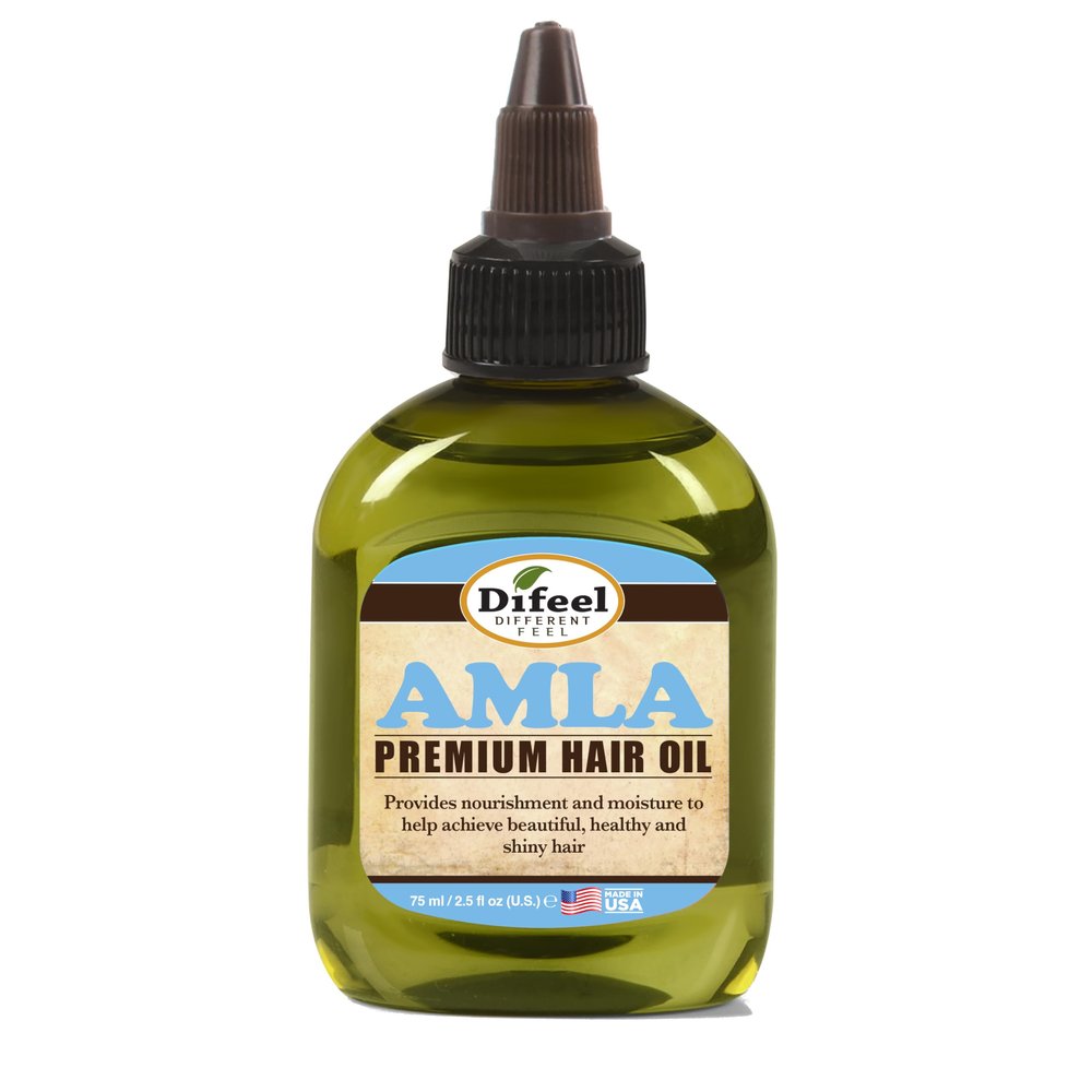 Difeel Amla Premium Hair Oil - Travel Size 2.5 Ounces -Amla Oil for Hair Growth, Strengthens Hair, Reduces Breakage and Supports Natural Growth