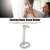 CHEOTIME Shaving Brush Stand, Zinc Alloy Heavy Duty Base Exquisite Compact Curved Design Men Manual Shaving Tool Holder for Bathroom Sink view 2