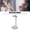 CHEOTIME Shaving Brush Stand, Zinc Alloy Heavy Duty Base Exquisite Compact Curved Design Men Manual Shaving Tool Holder for Bathroom Sink view 3