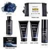 Bodybeau Men's Bath and Body Spa Gift Set - 7-Piece Kit with Daily Care 3-in-1 Wash, 2-in-1 Handmade Soap & Travel Bag - Father's Day/Birthday/Christmas Gifts for Dad, Husband Son from Family view 4