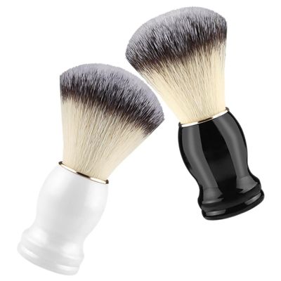 DECORNIJIA Men's Soft Bristle Shaving Brush Set 2pcs Classic Manual Beard Shaving Brush Foam Applicator for Barbershop and Home Use