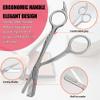 Eyebrow Trimming Scissors with Combs, Eyebrow Trimmers, Eyebrows Shaping Grooming Kit, Gifts for Men Women Stocking Stuffers, Powder Steel Sliver view 2