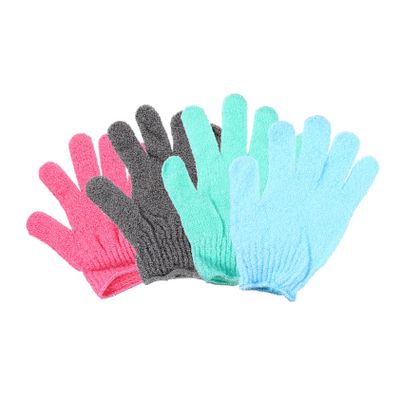 Anneome 4Pairs Exfoliating Bath Gloves Shower Scrubbers for Deep Cleaning and Dead Skin Removal Multi Color for Gentle Exfoliation and Shower Use