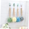 GALPADA 4pcs Wooden Handle Back Bath Brush Long Handle Body Scrubber Scrub Brush for Shower Cleaning view 2