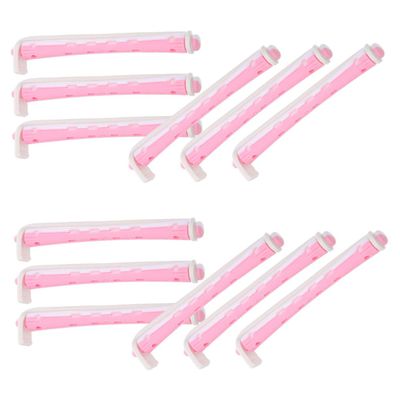 BIUDECO 24pcs Curling Perm Rods Set Plastic Hair Rollers for Short Hair Heatless Wave Twisting Rods Suitable for Women Portable Curling Tools