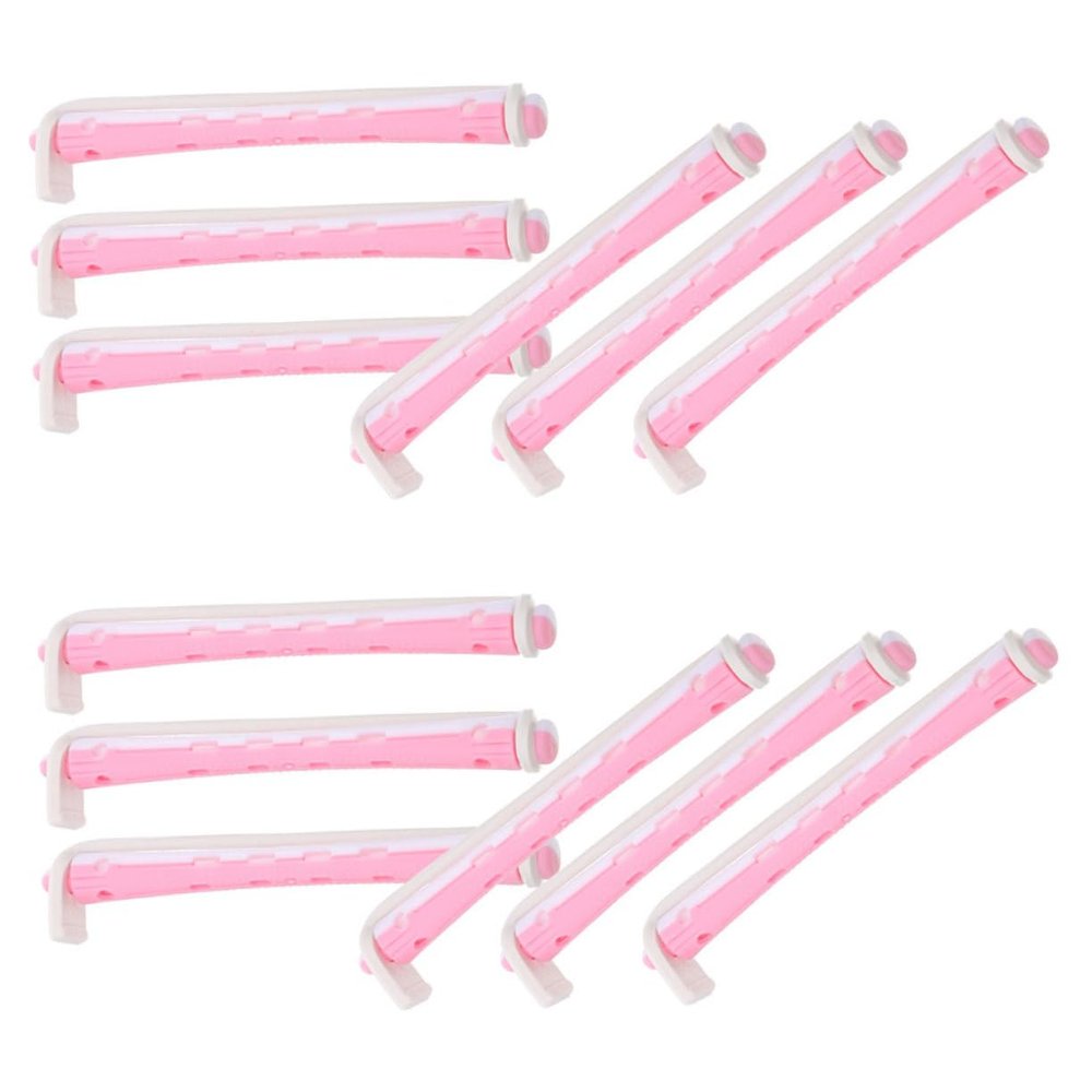 BIUDECO 24pcs Curling Perm Rods Set Plastic Hair Rollers for Short Hair Heatless Wave Twisting Rods Suitable for Women Portable Curling Tools