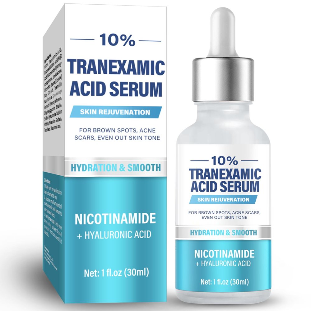 Tranxamic Acid 10% Serum, Discoloration Correcting Serum, Face Lotion with Moisturizing Effect, Natural Formula for Skincare