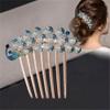 Bridal hair accessories,Hair Comb Clips Women's Ancient Style Hair Comb Rhinestone Bridal Hair Accessories(Blue) view 2