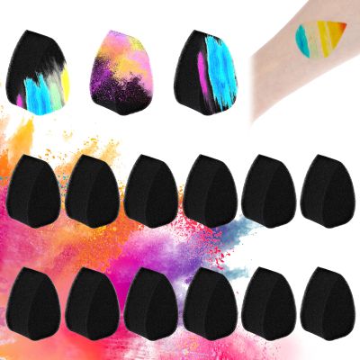 15 Pcs Face Paint Sponge Reusable High Density Body Makeup Sponges Petal Painting Sponge Cosmetic Puff Soft Droplets Foundation Applicator for Adults Christmas Art Work Cream Clean Concealer
