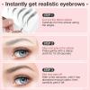 20 Sheets Eyebrow Tattoo Waterproof Eyebrow Sticker, 4D Hair Like Natural Fake Tattoo Eyebrows Peel Off Instant Transfers Brows Shaper Eyebrow Makeup Sticker for Women Girls, Chic Black view 4