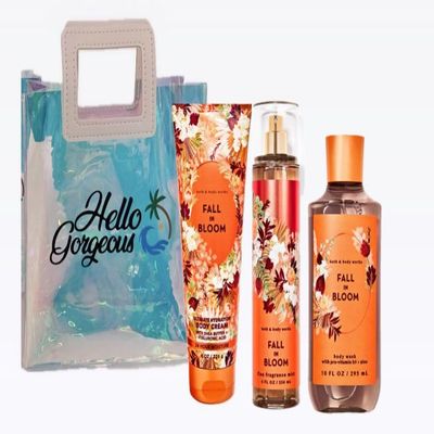Fall in Bloom - 3 Piece Bundle - White BarnBath Body/Work -Premium Beauty - Full Size and Hello Gorgeous Gift Bag (Packaging May Vary)