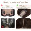 Rich Choices Hair Toppers for Women Real Human Hair No Bangs 100% Human Remy Toppers with Thinning Hairs Clip in Toppers HairPieces for Women 2.7"*5.1"Lace Base 12 Inch #2 Dark Brown view 4