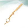 FOMIYES Professional Hair Thinning Razor Replacement Blades Golden Hair Cutting Tool for Texturing and Layering for Salon Use and Home Haircuts view 2