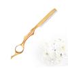 FOMIYES Professional Hair Thinning Razor Replacement Blades Golden Hair Cutting Tool for Texturing and Layering for Salon Use and Home Haircuts view 4