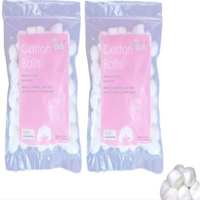 200Pcs White Cotton Balls Pure Natural Cotton Balls for Makeup Removal, Outdoor Traveling