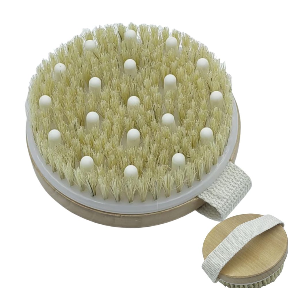 Dry Brushing Body Brush for Full Body Relaxation, Reduce Cellulite, Lymphatic Support, Circulation Enhancement, Gentle Exfoliation, and Spa Experience, Body Care Tool with Soft & Stiff Bristles 1Pcs