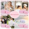 MONSTINA Monogram Cosmetic Bag with Brush Holder,Gifts for Girls Teen Girls-Initial Makeup Bag|Personalized Gifts for Women Friends|Cute Toiletry Make Up Traveling Stuff Organizer 2PCS Pink D view 4