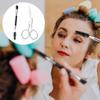 FOMIYES 2-Piece Eyebrow Grooming Set Scissors and Brush Precision Eyebrow Trimmer Tools for Men and Women and Nose Hair Trimming view 3