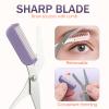 Eyebrow Trimmer Scissor for Women Men, 2025 New 2 in 1 Professional Eyebrow Scissors with Comb, Eyebrow Cutter Hair Removal Eyebrow Scissors Makeup Tool (Orange) view 2