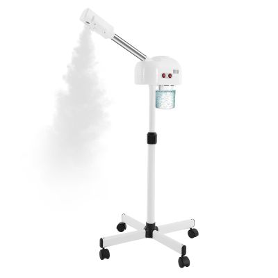 Facial Steamer,Professional Face Steamer for Facial Deep Cleaning Skin Care Equipment 107.6 Warm Steam 0.2Gal Tank Adjustable Height 360 Rotatable Nozzle & Rolling Base with Arm Stand