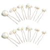 12PCS Pearl U Shaped Hair Pins, Golden Pearl Beads Hair Pins, Bride Wedding Hairpins, 6 Styles Head Dress, Hair Accessories for Women Bride Decoration view 1