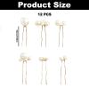 12PCS Pearl U Shaped Hair Pins, Golden Pearl Beads Hair Pins, Bride Wedding Hairpins, 6 Styles Head Dress, Hair Accessories for Women Bride Decoration view 2