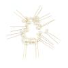 12PCS Pearl U Shaped Hair Pins, Golden Pearl Beads Hair Pins, Bride Wedding Hairpins, 6 Styles Head Dress, Hair Accessories for Women Bride Decoration view 3