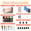 Professional Face Painting Kit Split Cake Face Paint Palette with Glitter Gel One Stroke Non Toxic with Stencils, Pro Face Paint Brushes Sponges for Halloween, Christmas gift, Party view 2