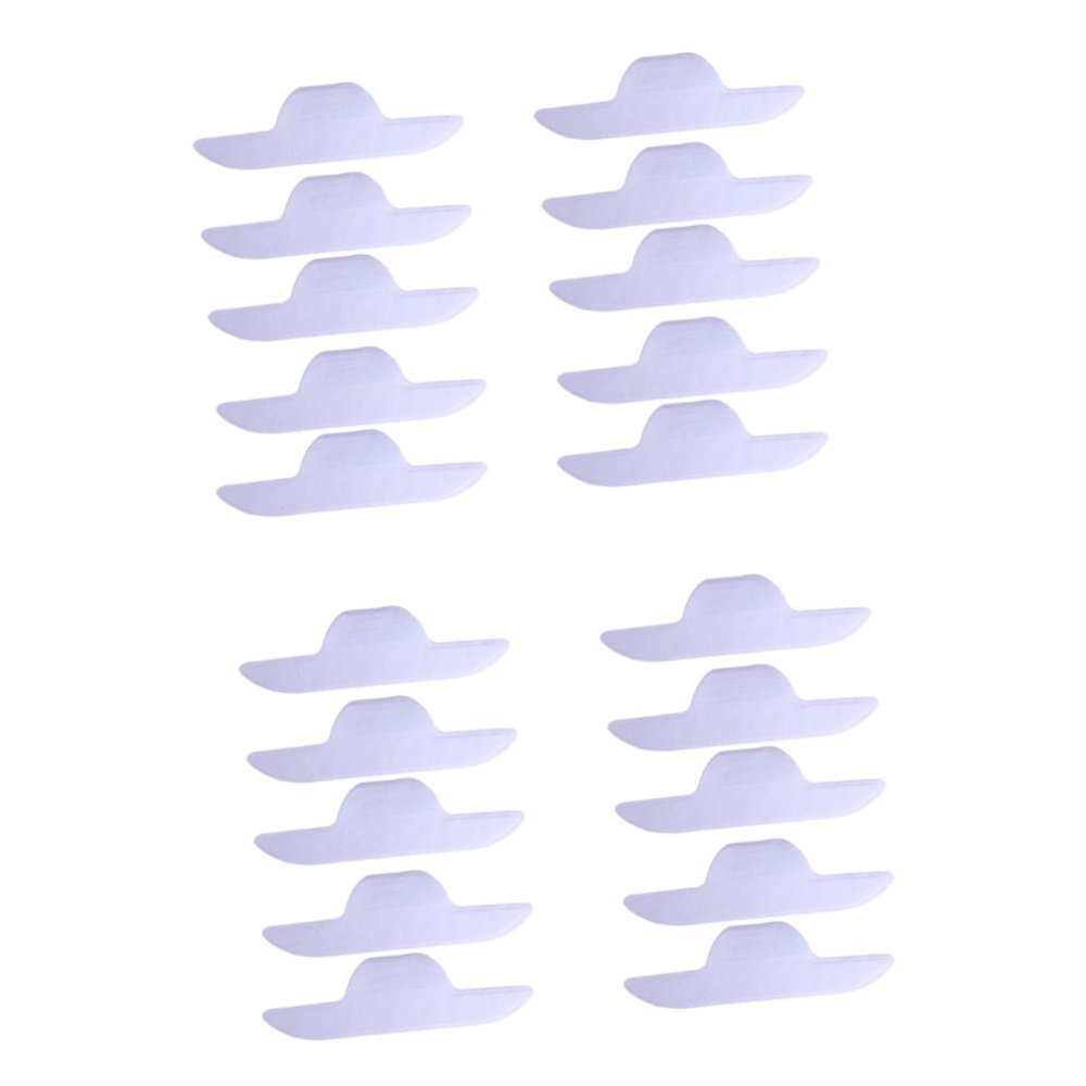 20pcs Boat Shape Collar Protector Sweat Pads for Hat Bands