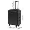 banborba Tattoo Trolley Case Cart, Tattoo Travel Case, Rolling Makeup Train Case, Cosmetology Case on Wheels, Tattoo Workstation with 3 Drawers, 3-Digit Combination Lock & Armrest Stand view 2