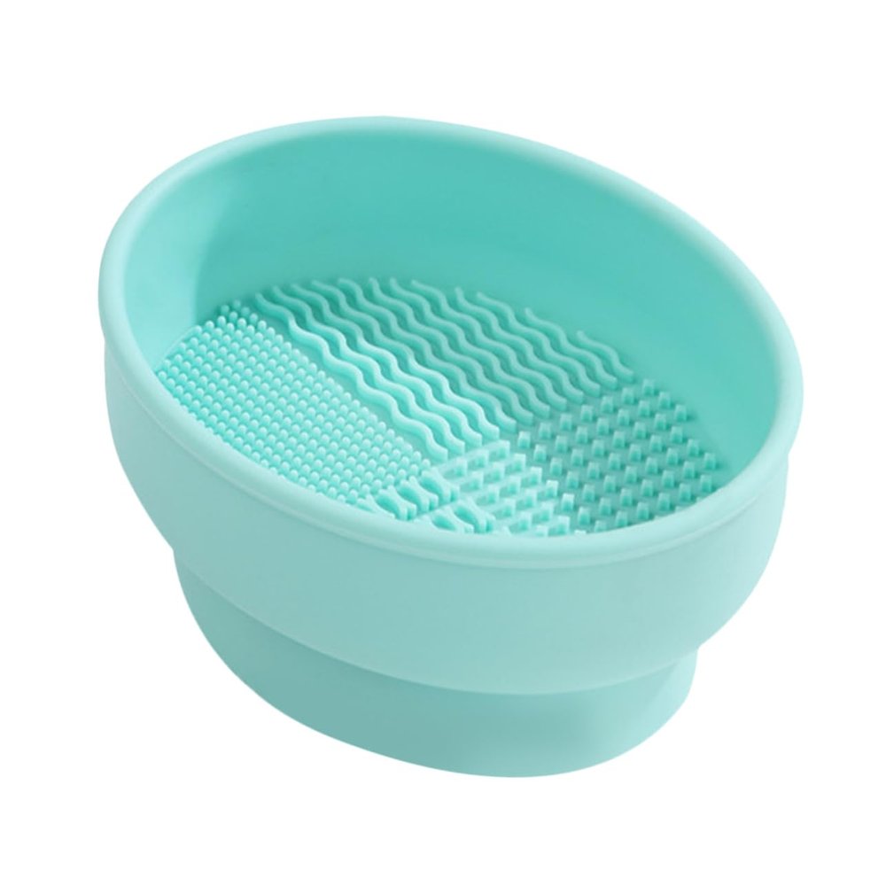 ARTSEWPLY Egg Cleaning Cup Makeup Brush Shampoo Cleanser Bowl Silicone Makeup Brush Cleaner Storage Holder for Women