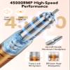 HOMEASY Professional Nail Drill with Foot Pedal, Nail E File 45000 RPM Speed, Electric Nail Filer for Acrylic Nails, F/R Rotation, 65W Power, Quite Nail Drill Machine for Women Orange view 2