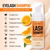 Lash Shampoo for Lash Extensions 60 Ml/2fl.oz Eyelash Extension Cleanser Oil Free Lash Cleanser for Eyelash Care, Gentle Foaming Eyelash Shampoo with Brush for Salon Home Care (Citrus 60ml) view 2