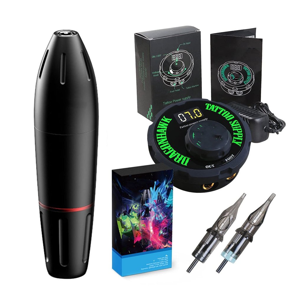 Attoo Pen Machine Makeup Rotary Tattoo Machine Set For Cartridge Needles Tattoo Supplies(KIT)