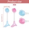 2 Packs 2 in 1 Double-Sided Facial Cleansing Brush, Silicone Face Scrubber Exfoliator Brush Face Mask Applicator Pore Scrubber for Exfoliating Wash Massaging Remove Blackheads Deep Pore Cleansing view 2