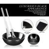 12 Pcs Black Esthetician Supplies for Facials Set 4 Black Facial Bowls Esthetician 4 Facial Brushes Esthetician 4 Flat Brushes Face Mask Cosmetic Applicators for Mud Cream Spa Salon Makeup Women Gift view 3