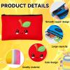 6PCS Christmas Teacher Appreciation Gifts Back to School Makeup Bags Apple Notebook Cosmetic Bags Crayon Pencil Case Toiletry Travel Pouch for First Day of School Stationery Organizer Party Favors view 3