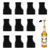 10 Pcs Coffee Syrup Pump Tip Covers, Portable Practical Pourer Cap for Oil Liquor Bottle Reusable Syrup Pump Tip Caps for Keep Sugar Condiments Olive Clean Preserved - Black view 1