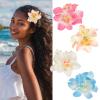 10 Pcs Hawaiian Flower Hair Clips for Women, 6 Plastic Hair Claw Clips With 4 Artificial Flower Clips Hair Accessories for Vacation Party Beach Accessories view 1